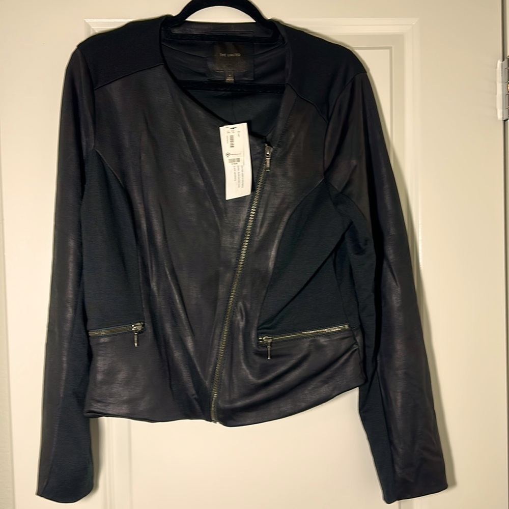 The limited women’s black motorcycle jacket size large